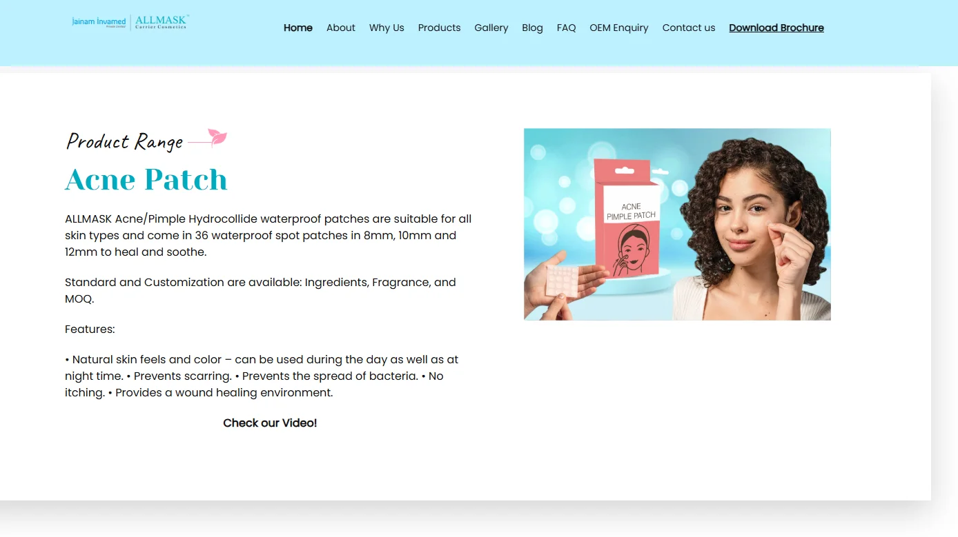 Best Pimple Patch
Manufacturers
for Brands